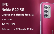 诺基亚G42 4G的新款4GBRAM型号宣布售价9999卢比