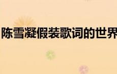 陈雪凝假装歌词的世界：一段感情的深沉解读